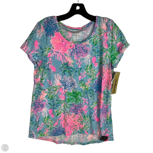 Top Short Sleeve Designer By Lilly Pulitzer In Multi-colored, Size: M