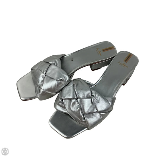 Sandals Heels Block By Sam Edelman In Silver, Size: 12