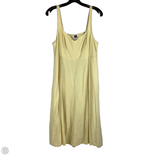 Dress Casual Midi By Old Navy In Yellow, Size: L