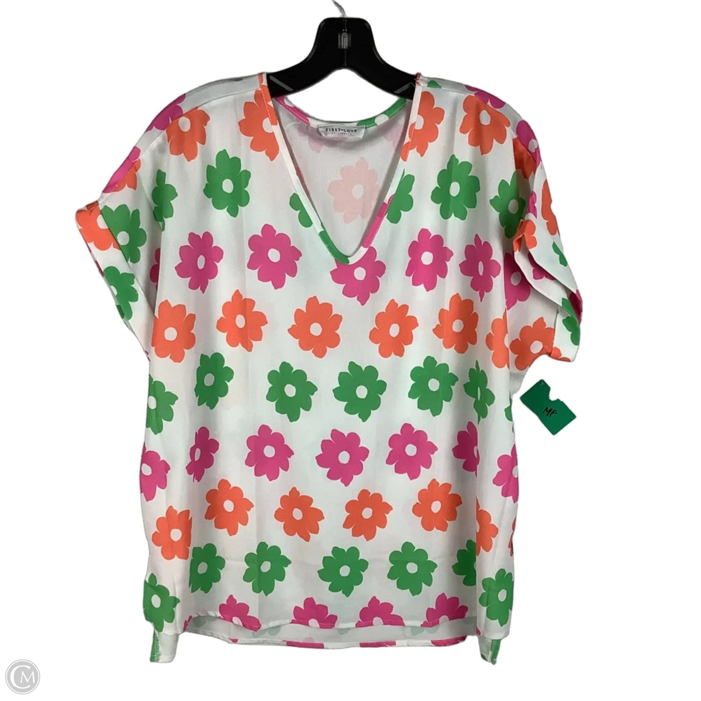 Top Short Sleeve By First Love In Floral Print, Size: S