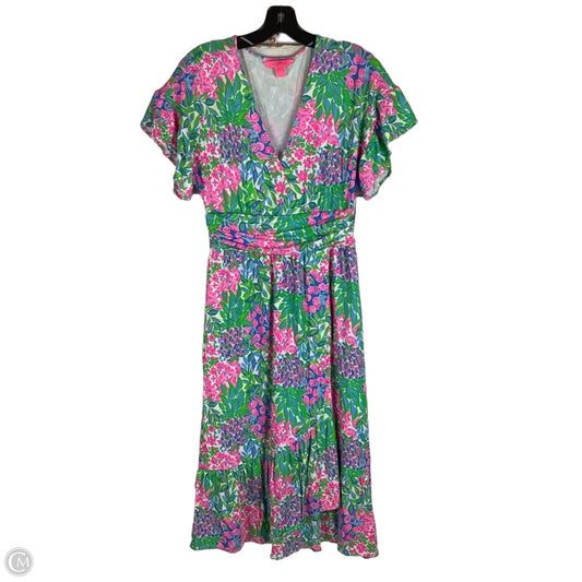 Dress Designer By Lilly Pulitzer In Floral Print, Size: M