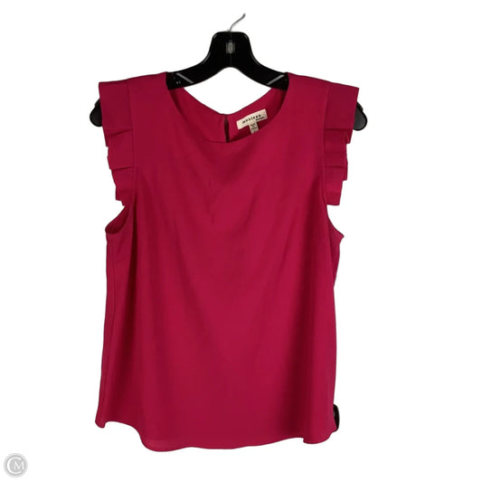 Top Short Sleeve By Monteau In Pink, Size: L
