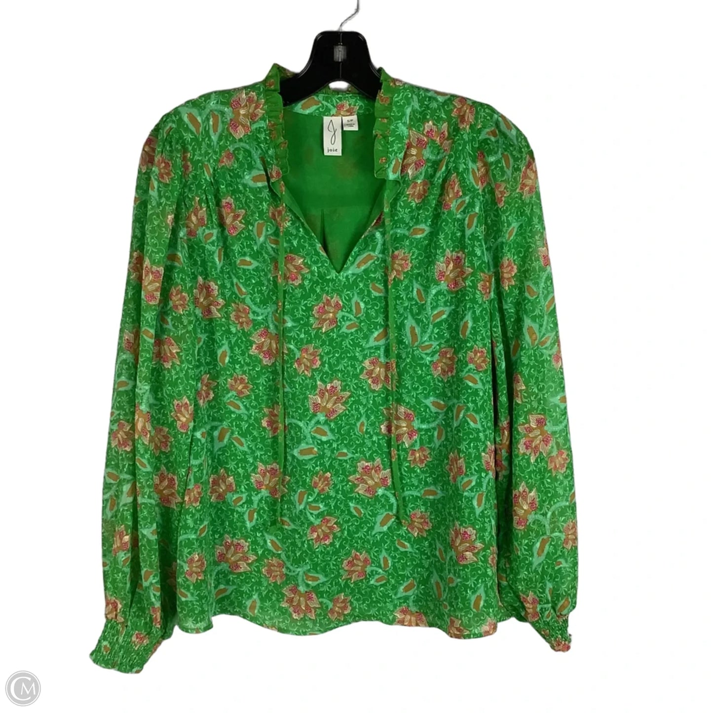 Top Long Sleeve By Joie In Green, Size: S