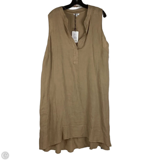 Dress Casual Maxi By Clothes Mentor In Tan, Size: 1x