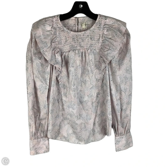 Top Long Sleeve By Rebecca Taylor In Pink, Size: S