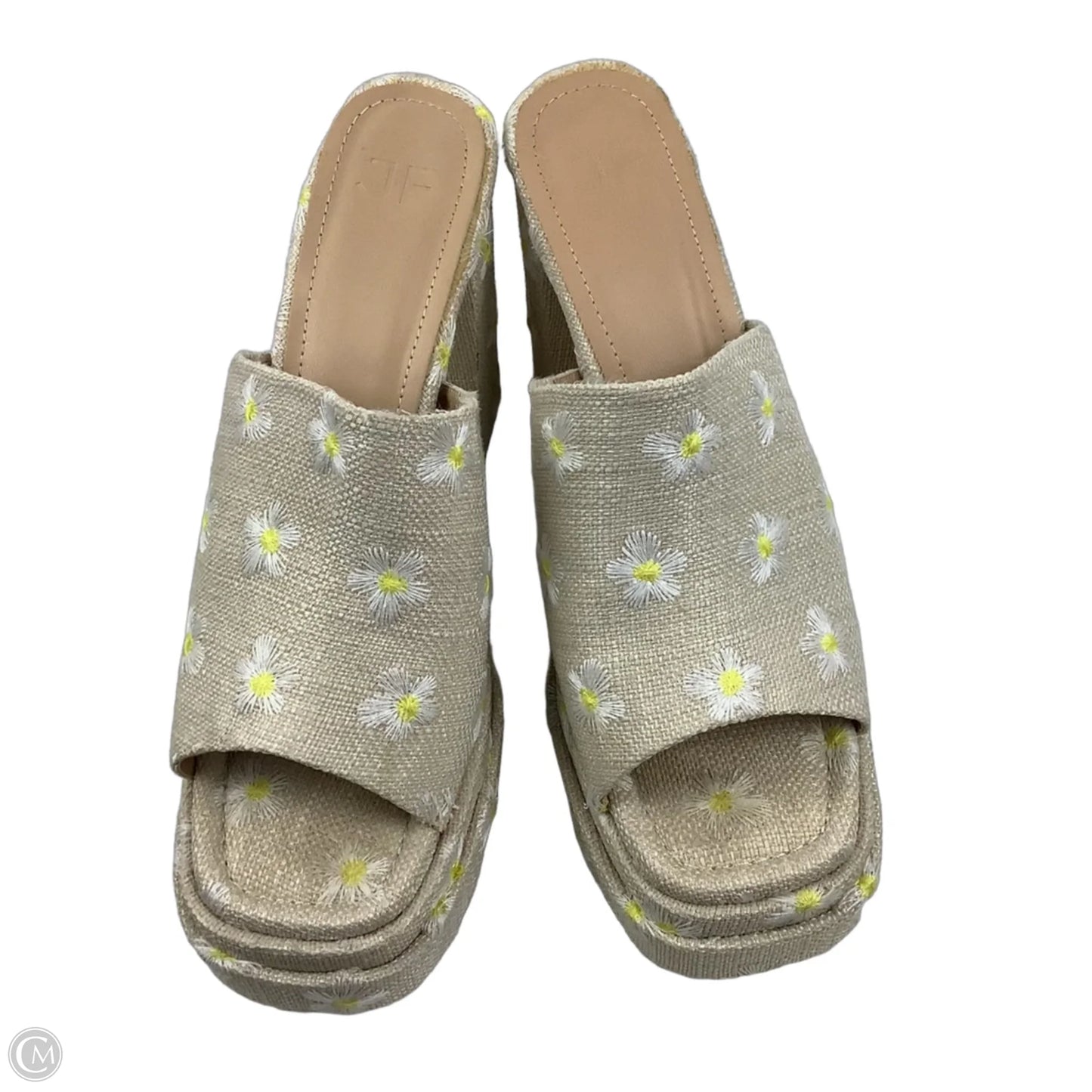 Sandals Heels Platform By Jf In Floral Print, Size: 9