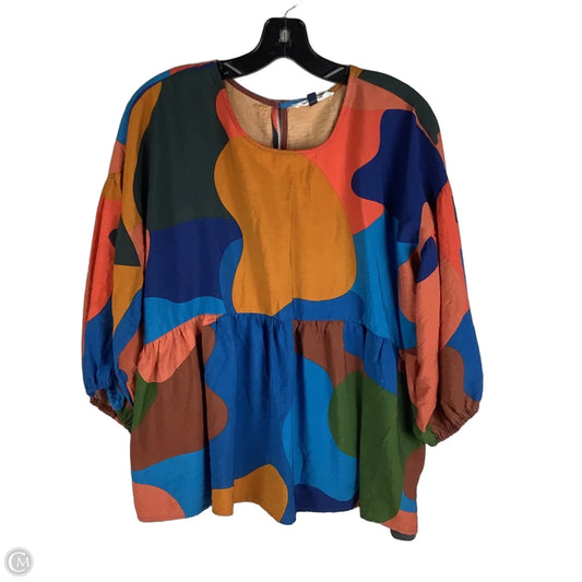 Top Short Sleeve By Michelle Mcdowell In Orange, Size: Xl