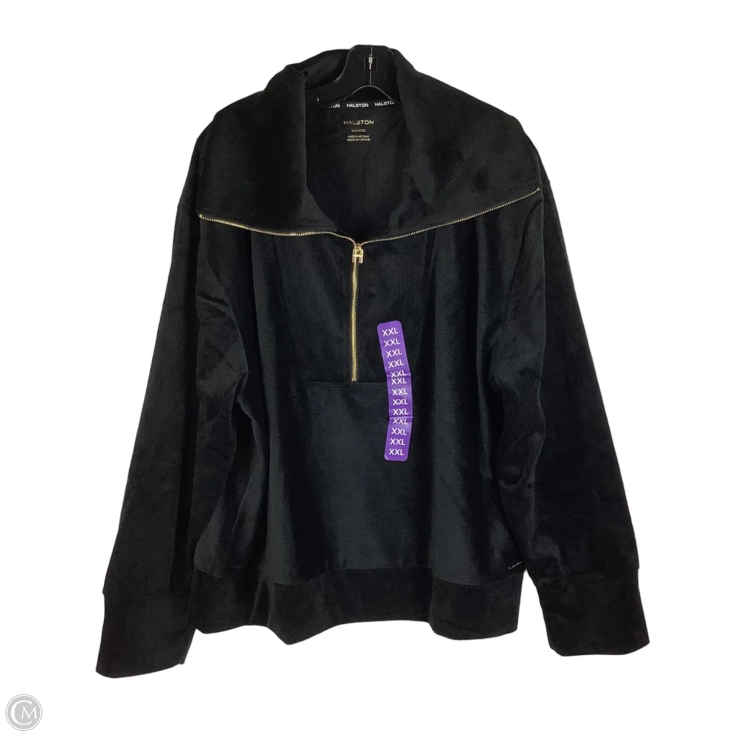 Sweatshirt Designer By Halston In Black, Size: Xxl