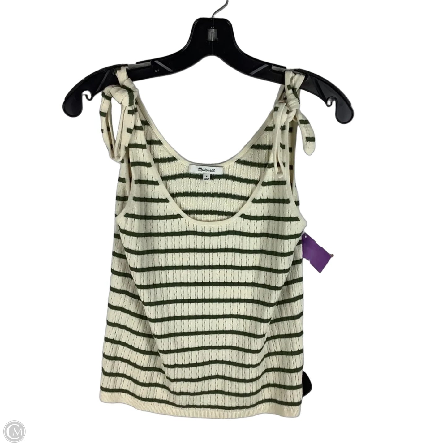 Top Sleeveless By Madewell In Striped Pattern, Size: M