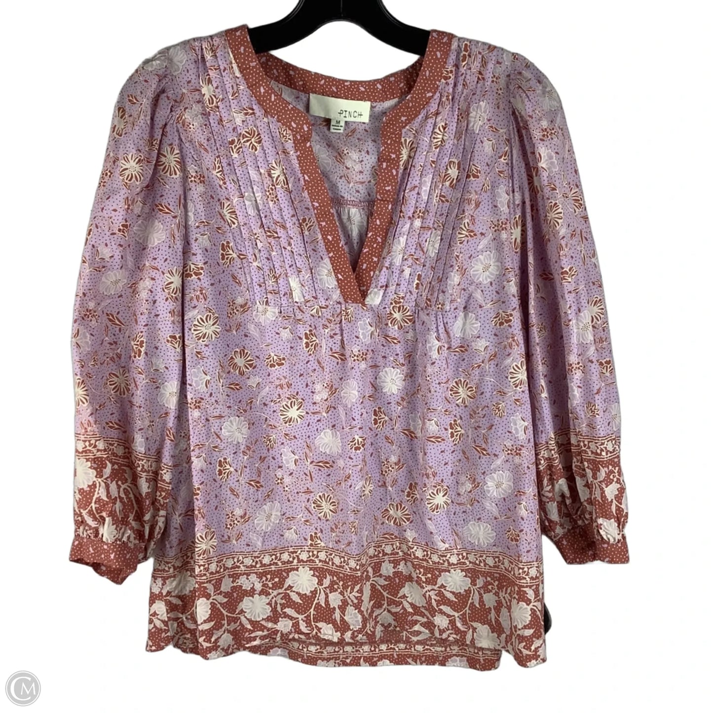 Top Long Sleeve By Pinch In Purple, Size: M