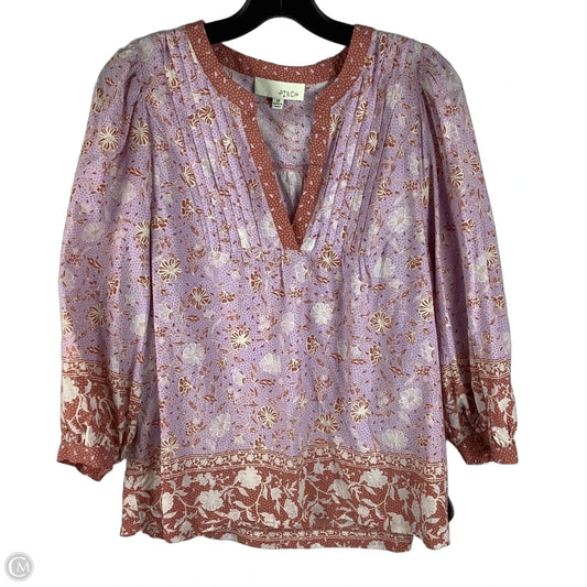 Top Long Sleeve By Pinch In Purple, Size: M