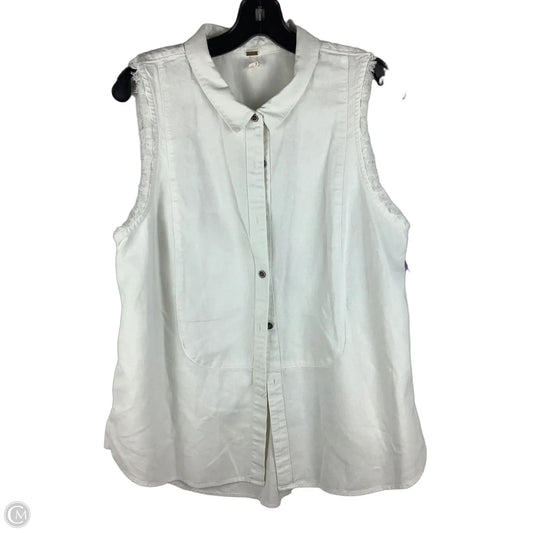 Vest Other By Free People In White Denim, Size: M