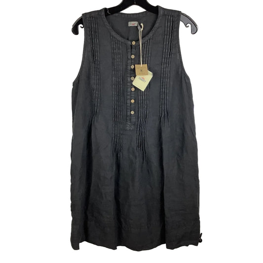 Dress Casual Midi By Faherty In Grey, Size: M 100% LINEN