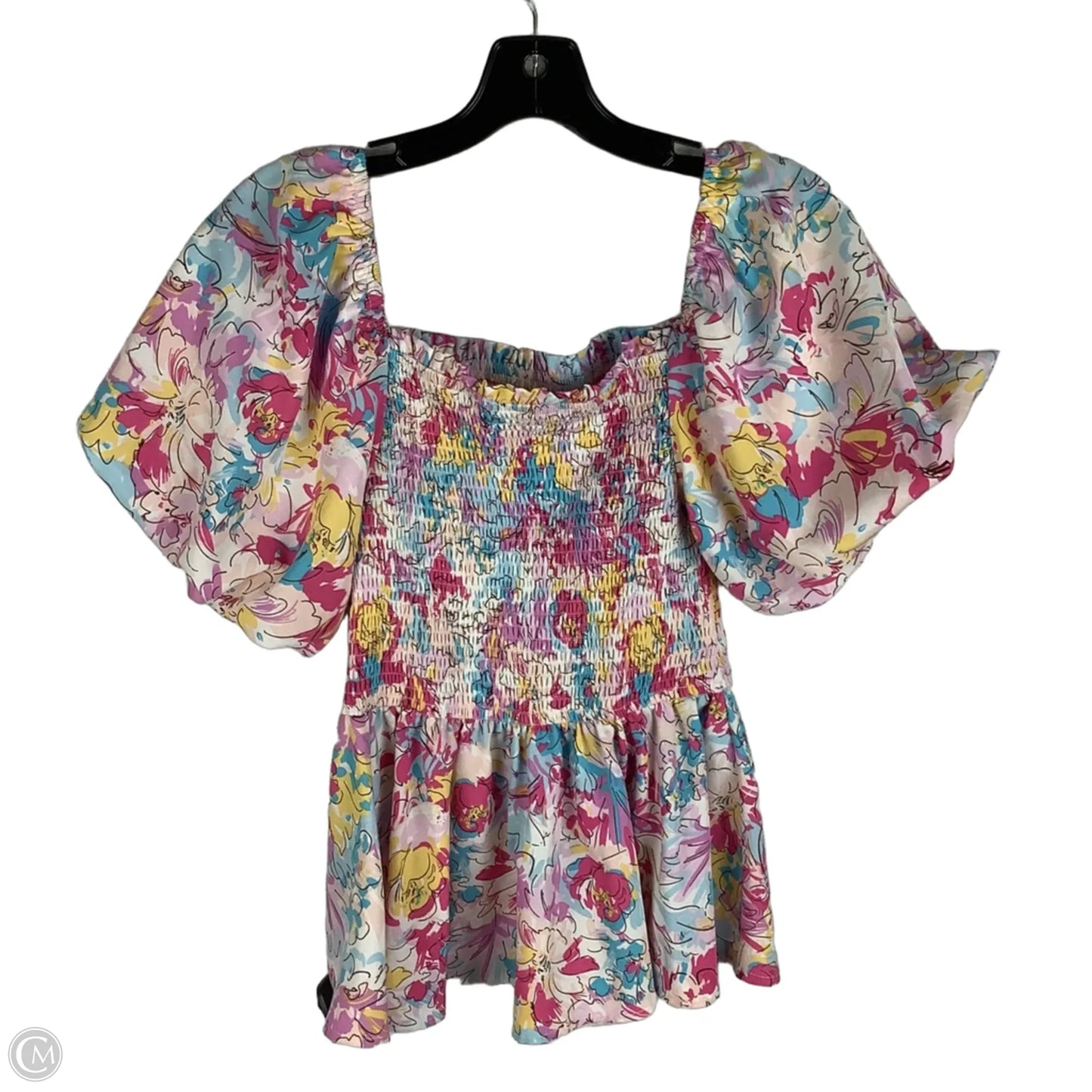 Top Short Sleeve By L Love In Floral Print, Size: S