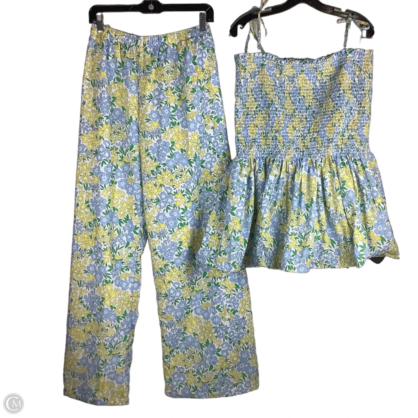 Pants Set 2pc By Clothes Mentor In Blue & Yellow, Size: 3x