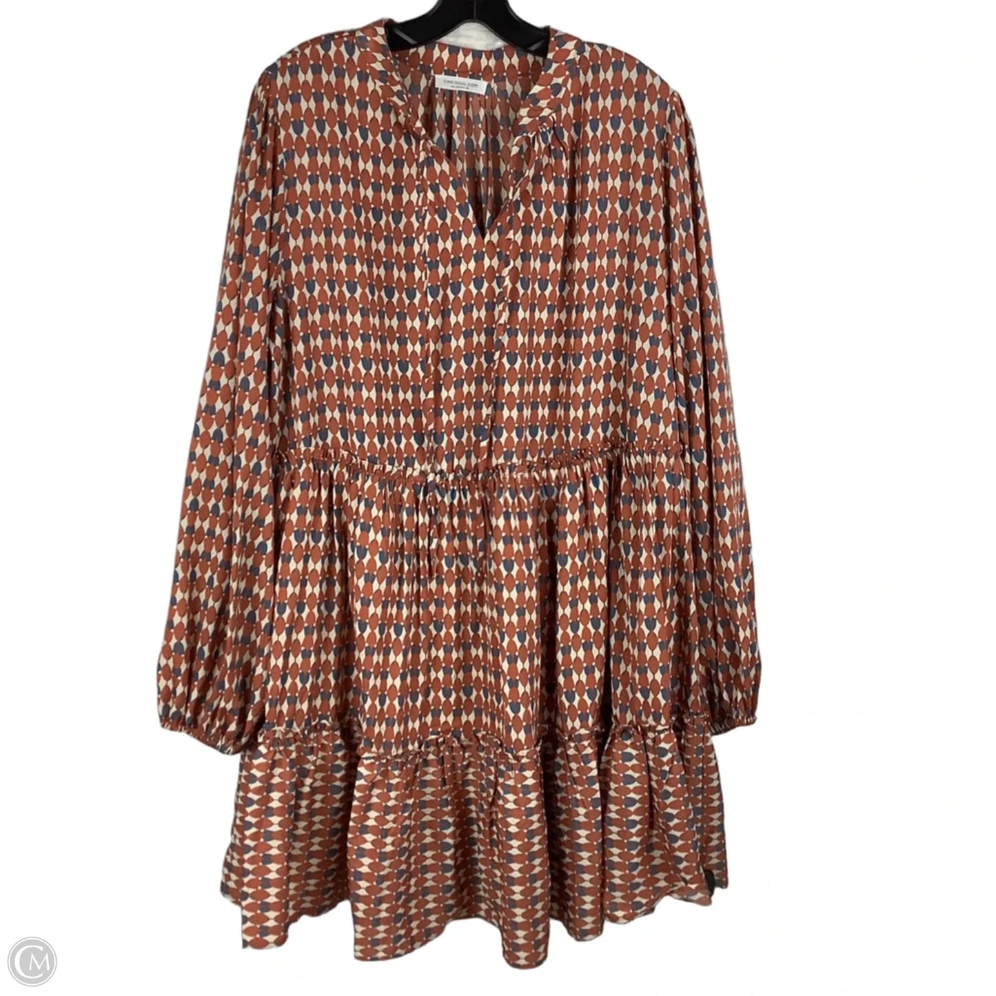 Dress Casual Short By Chicsoul In Orange, Size: 2x