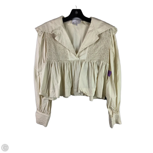Top Long Sleeve By Mable In Cream, Size: M