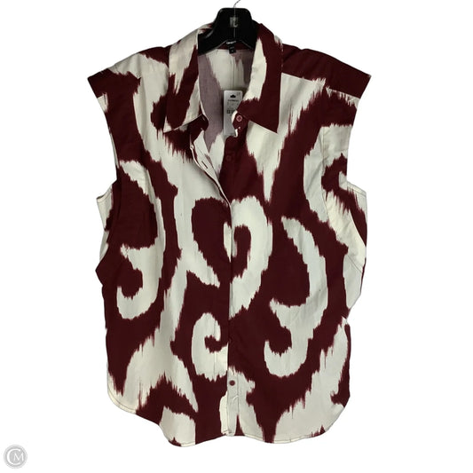Top Sleeveless By Express In Red, Size: L