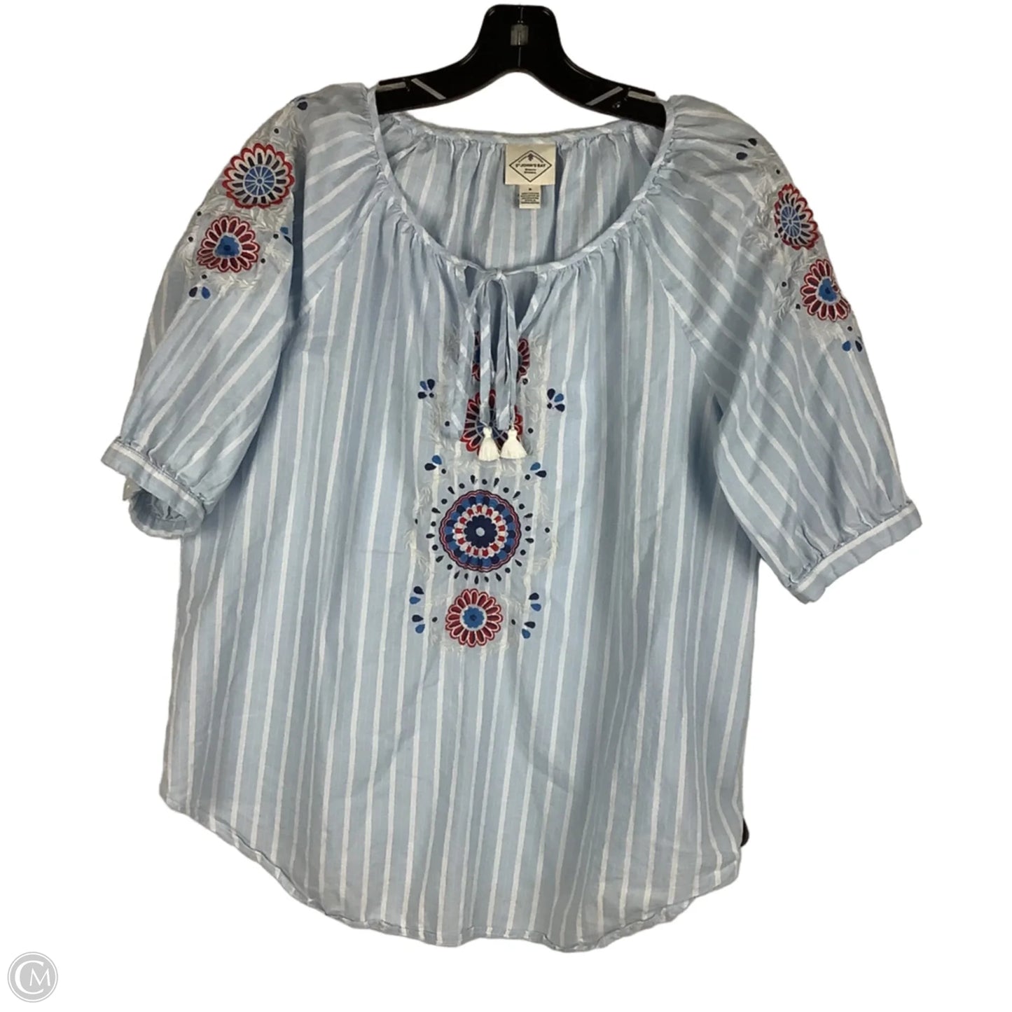 Top Short Sleeve By St Johns Bay In Blue, Size: S
