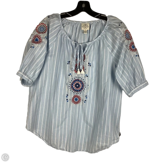 Top Short Sleeve By St Johns Bay In Blue, Size: S