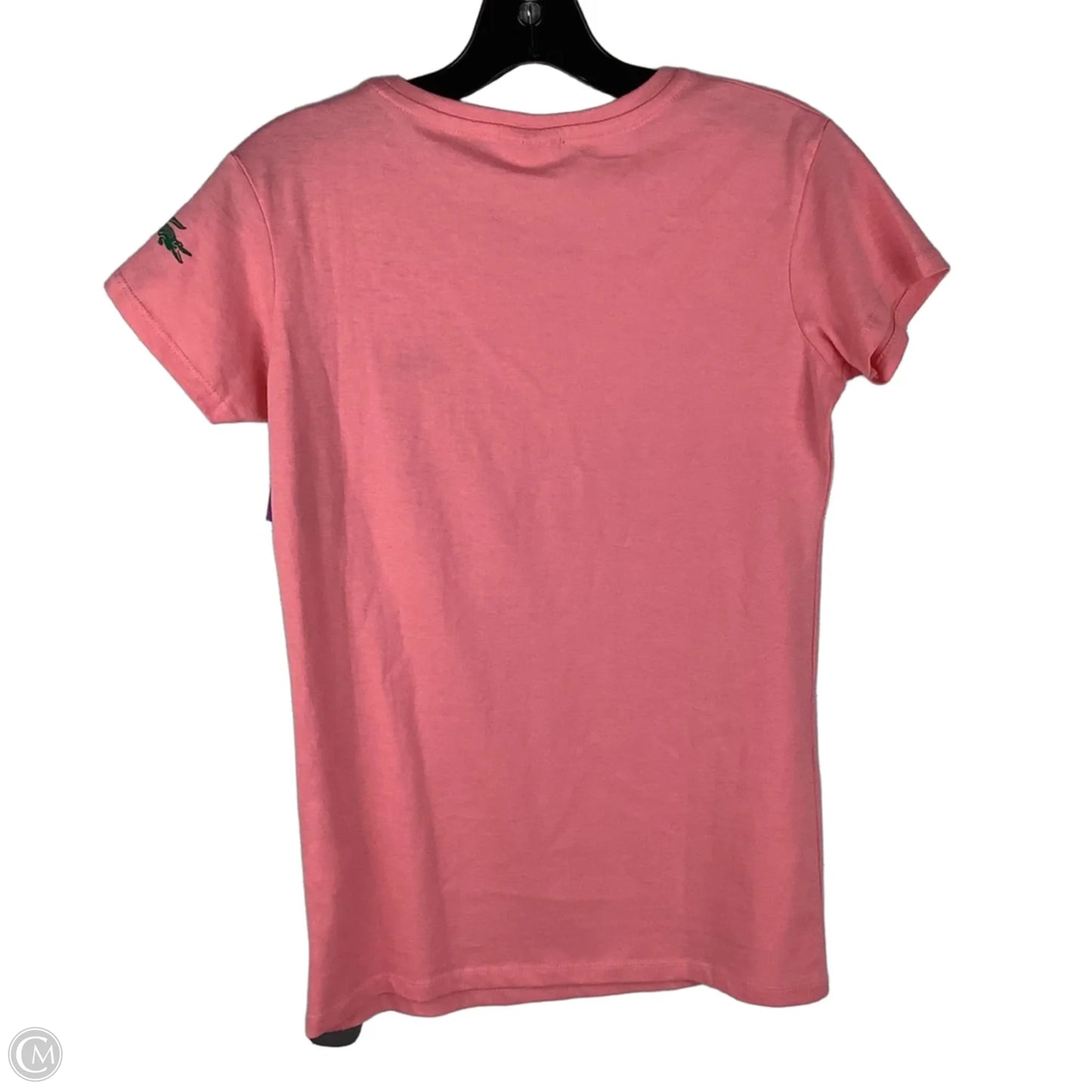 Top Short Sleeve By Lacoste In Pink, Size: M
