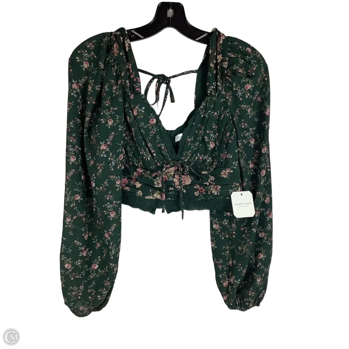Top Long Sleeve By Altard State In Green, Size: S