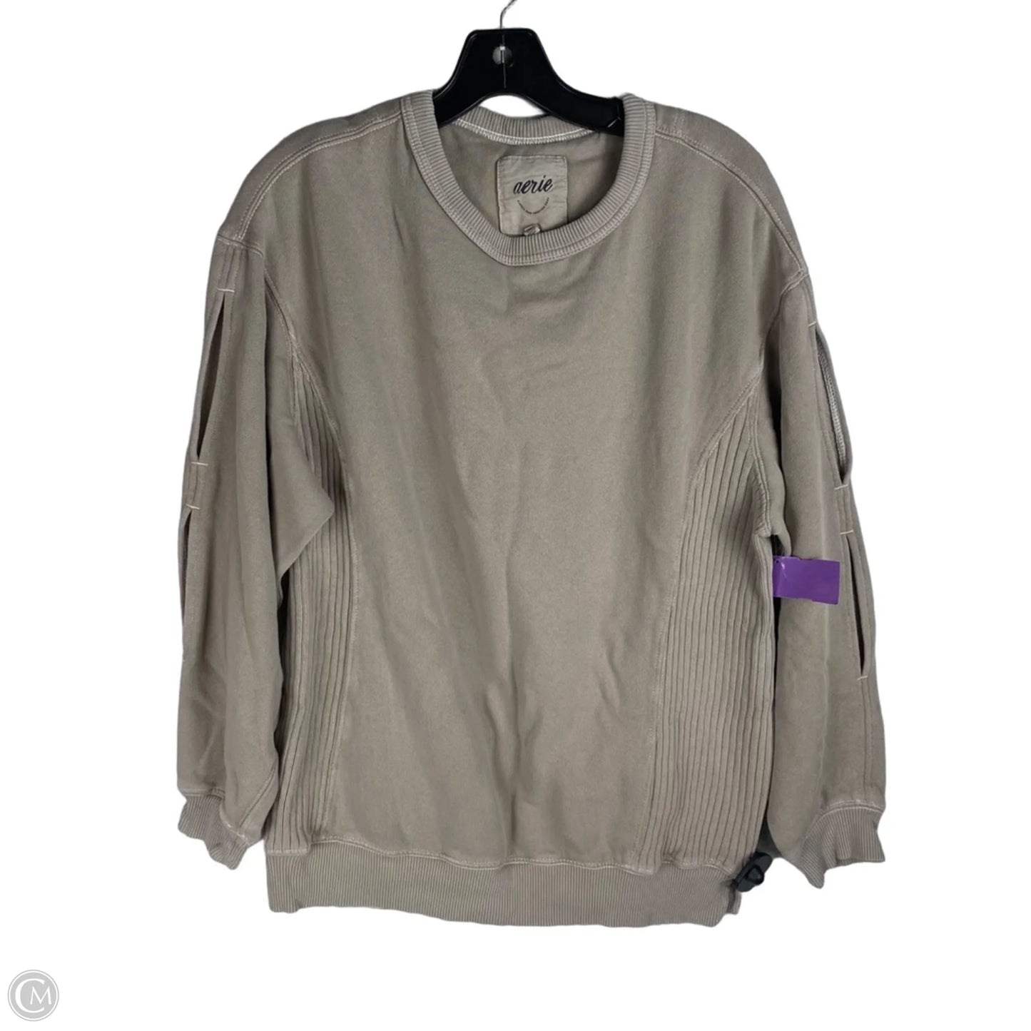 Sweatshirt Crewneck By Aerie In Tan, Size: Xxs