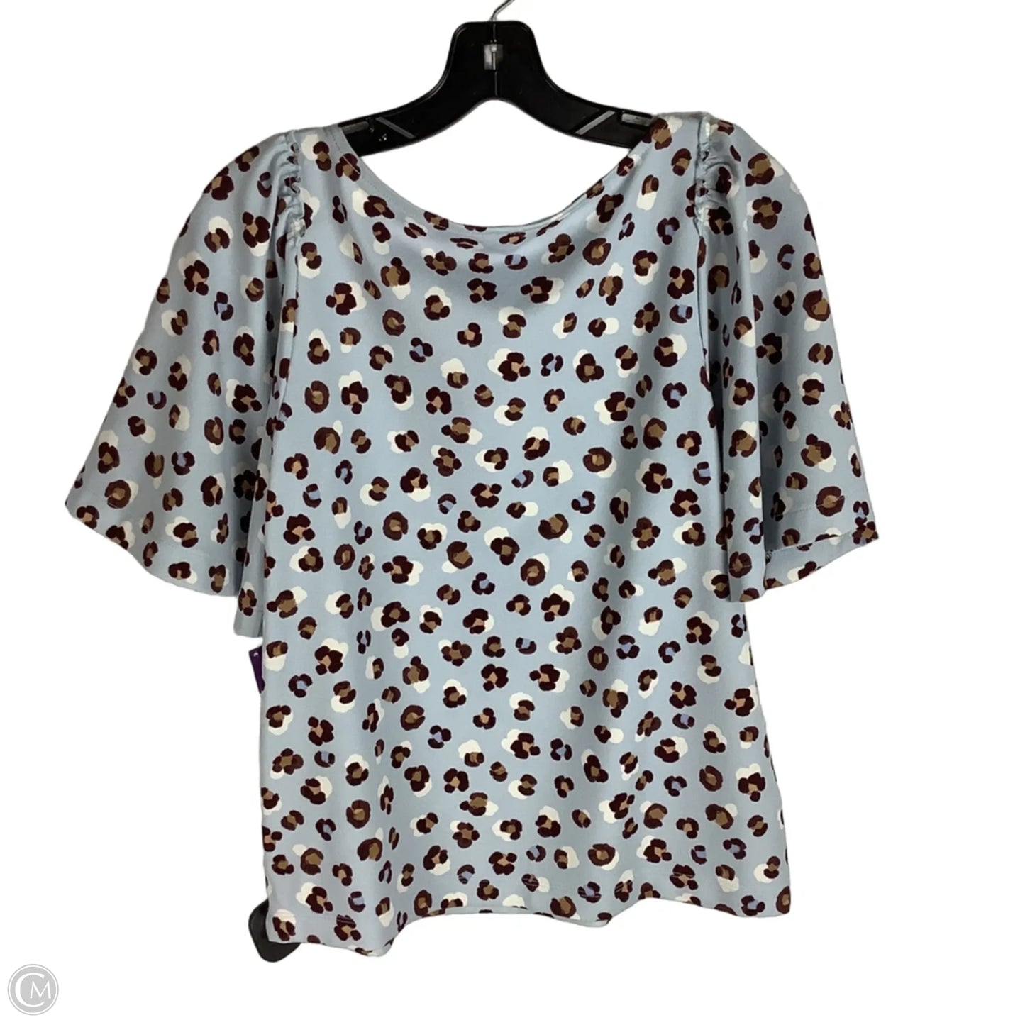 Top Short Sleeve By Ann Taylor In Animal Print, Size: S