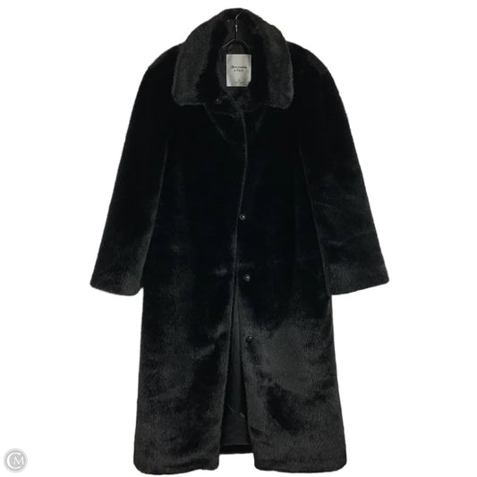 Coat Faux Fur & Sherpa By Abercrombie And Fitch In Black, Size: Xs