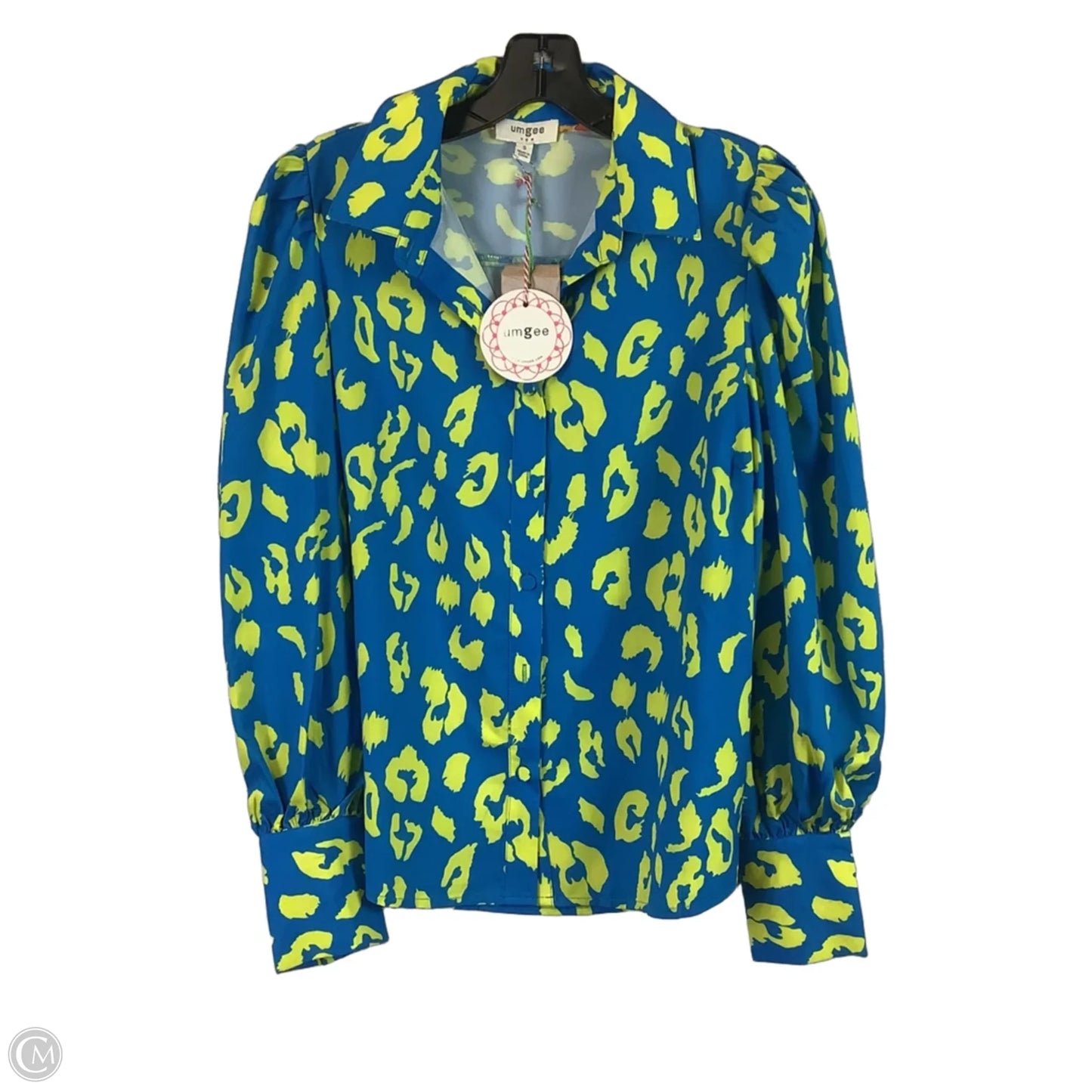 Top Long Sleeve By Umgee In Blue & Yellow, Size: S