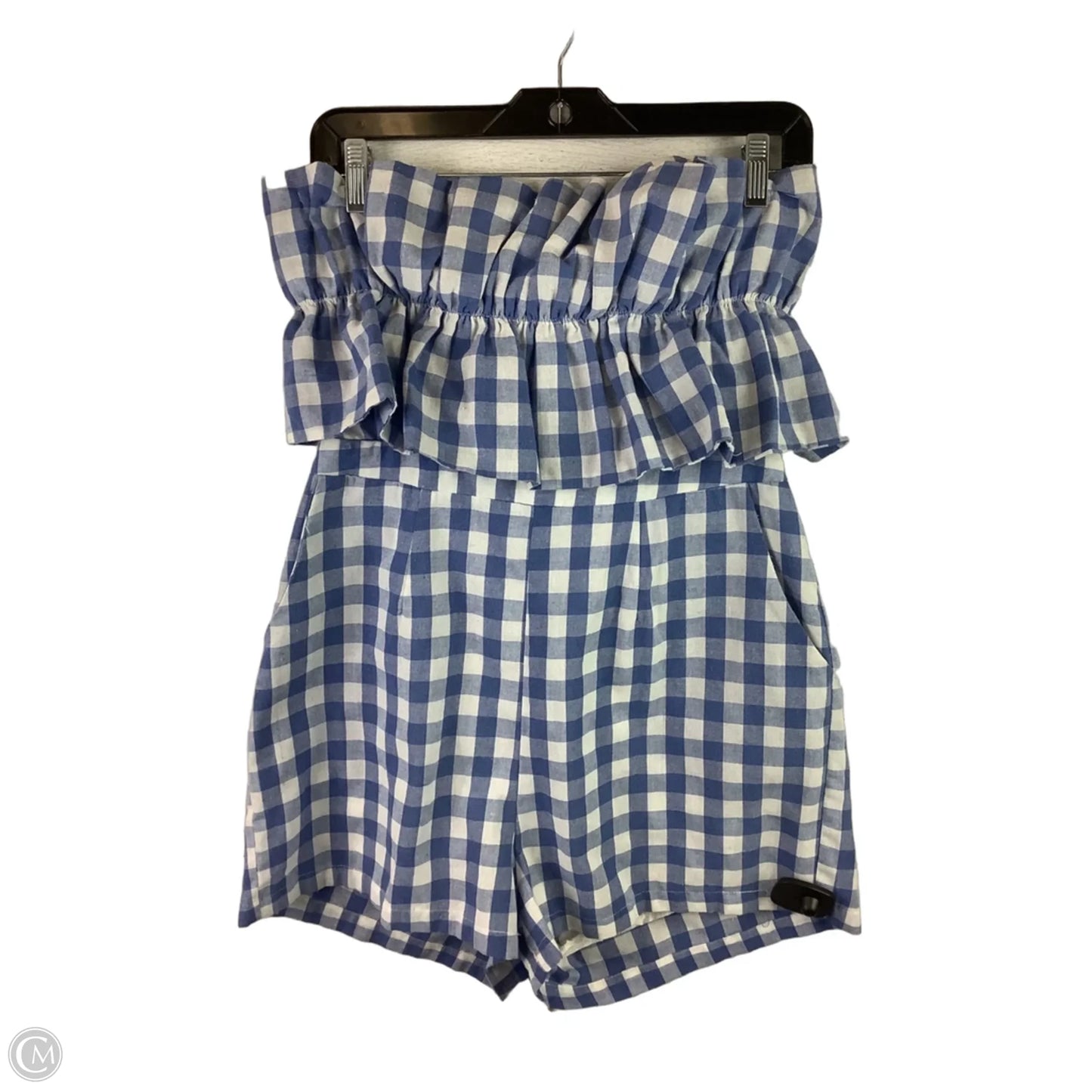Romper By Entro In Checkered Pattern, Size: L