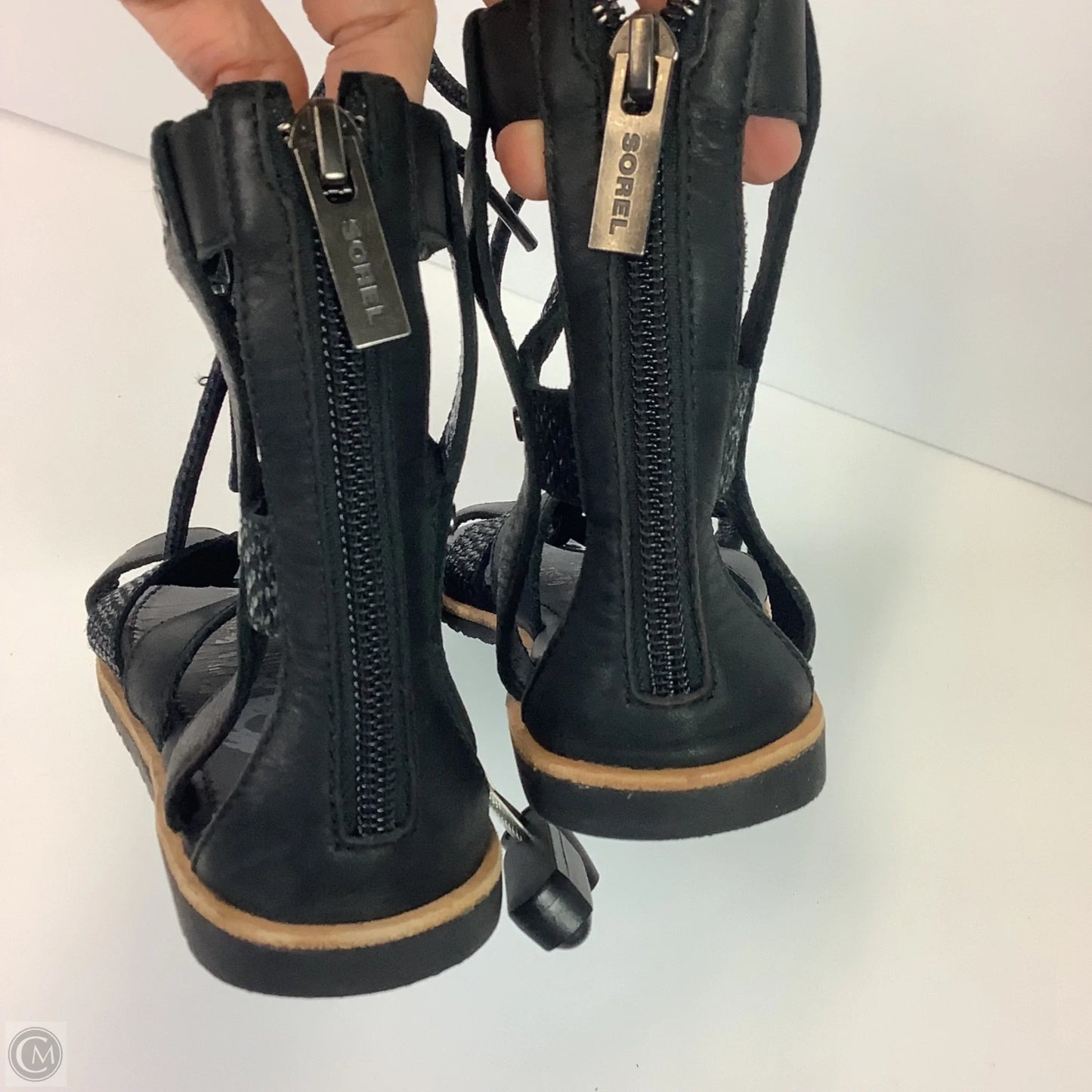 Sandals Flats By Sorel In Black, Size: 6