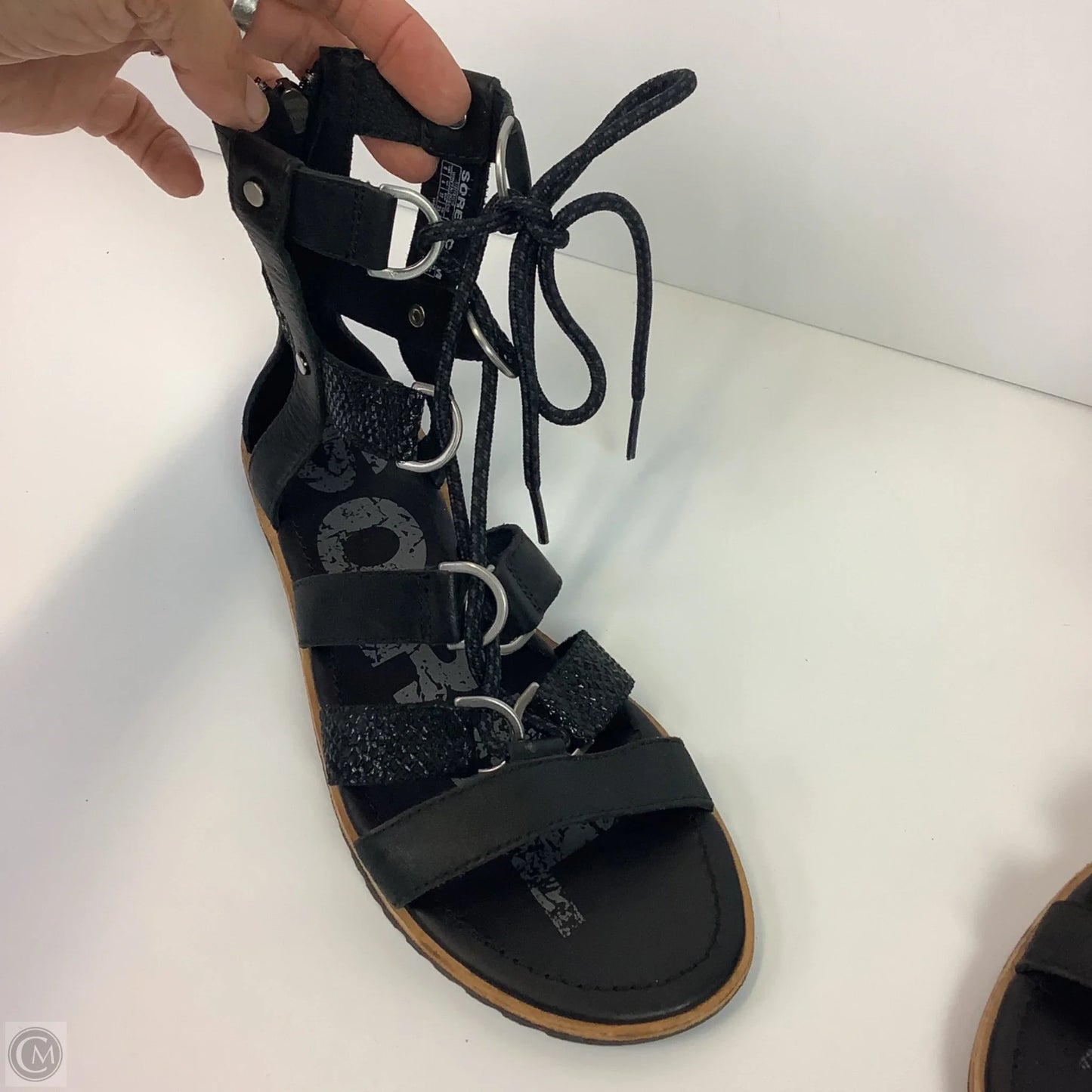 Sandals Flats By Sorel In Black, Size: 6