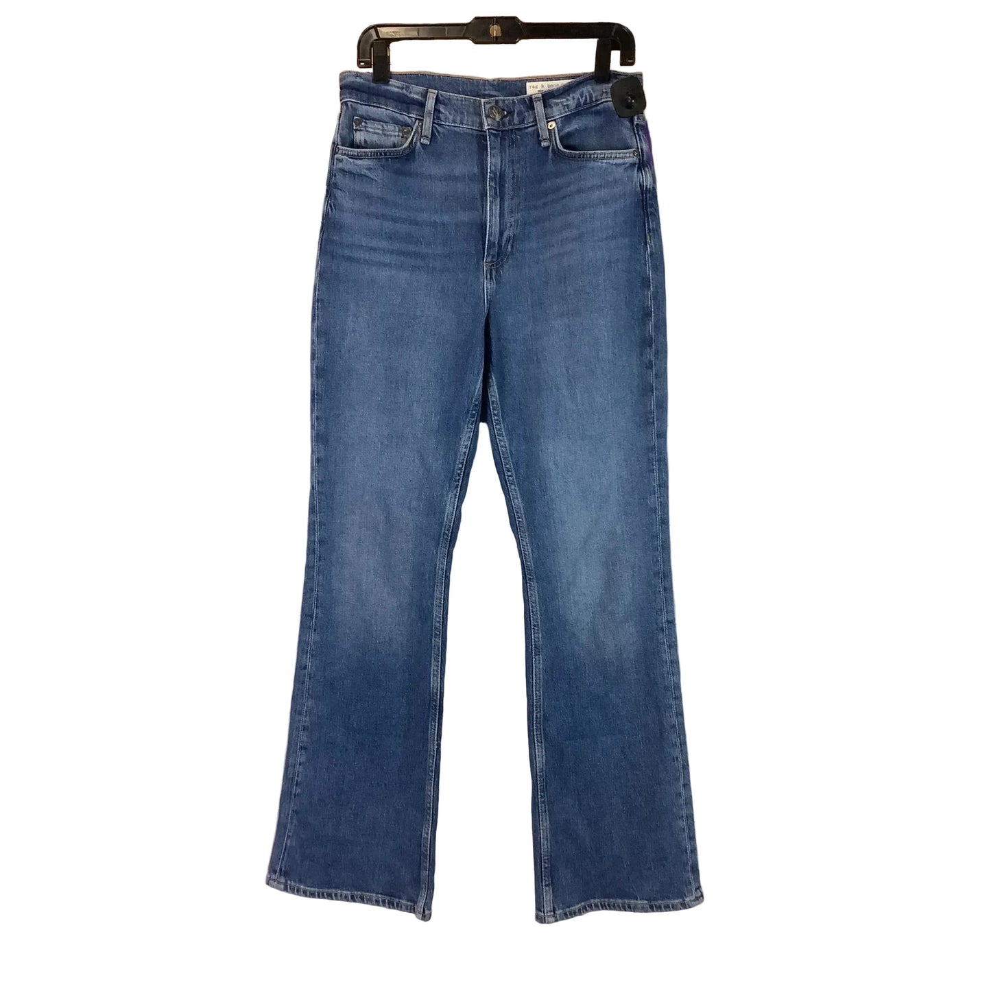 Jeans Straight By Rag And Bone In Blue Denim, Size: 6 (28)
