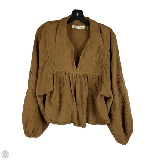 Top Long Sleeve By We The Free In Brown, Size: Xs