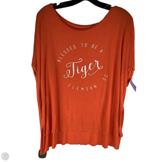 Top Short Sleeve By Clothes Mentor In Orange, Size: L