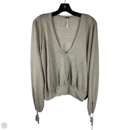 Top Long Sleeve By Free People In Cream, Size: S