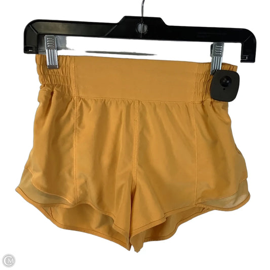 Athletic Shorts By Lululemon In Yellow, Size: 4