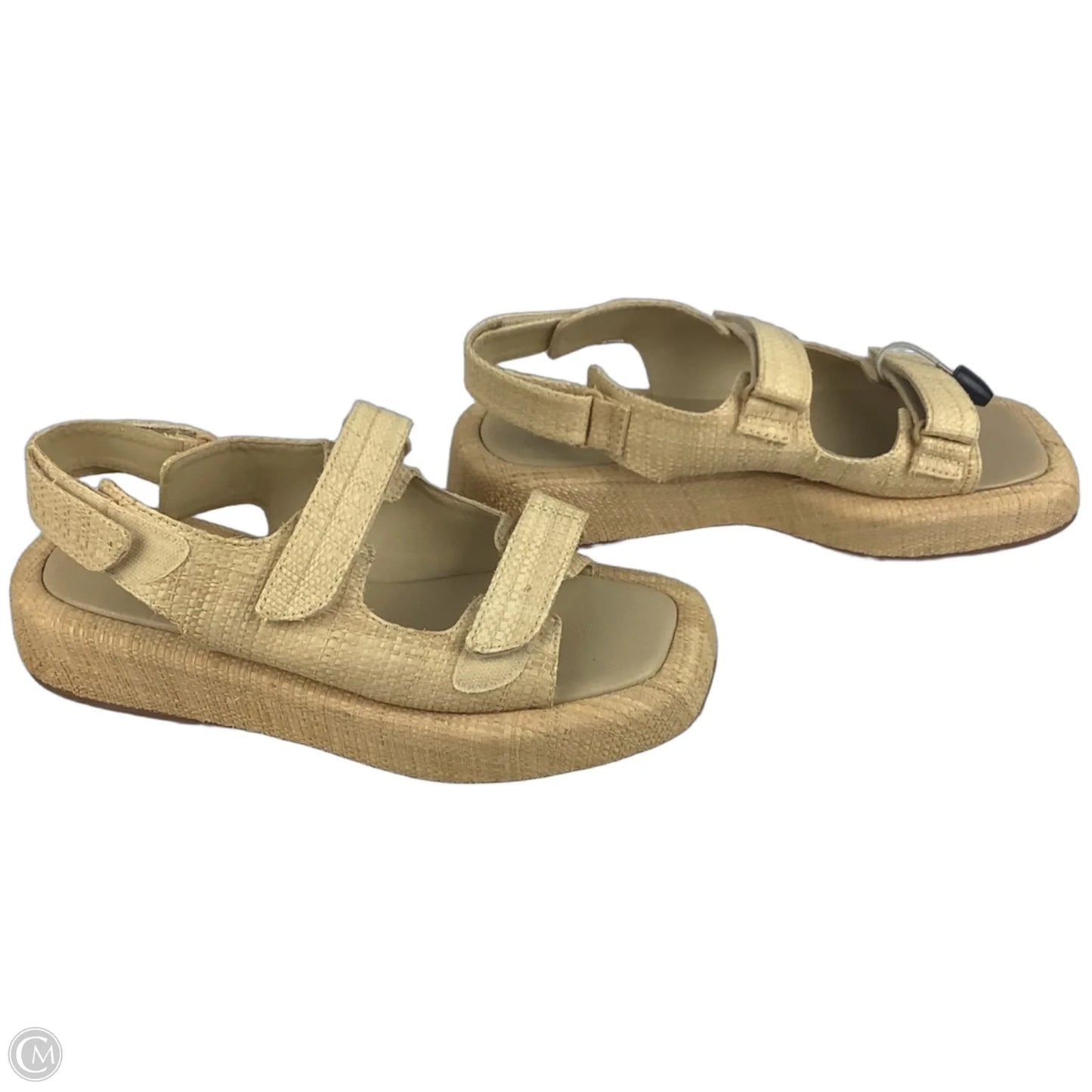 Sandals Heels Platform By Loeffler Randall In Tan, Size: 10