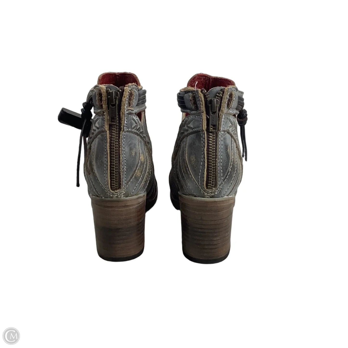Sandals Heels Block By Freebird In Grey, Size: 8