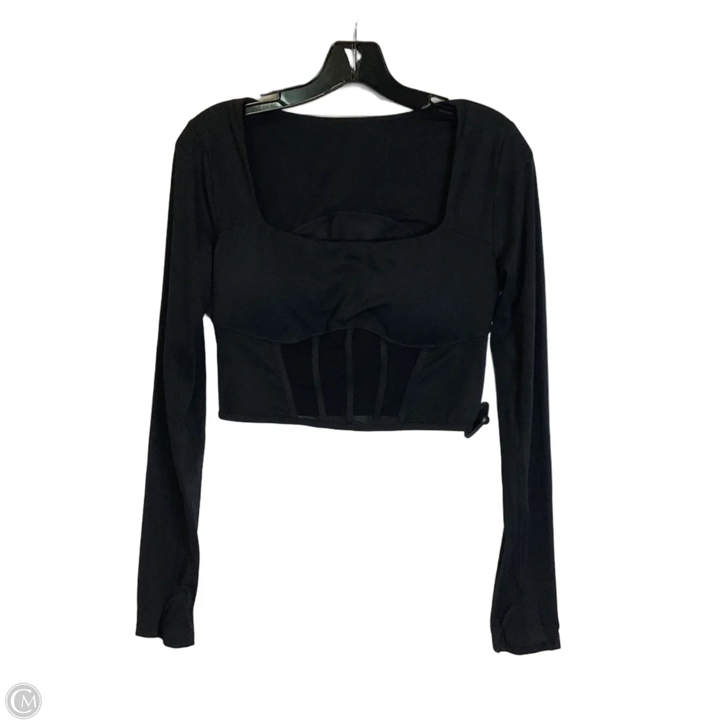 Athletic Top Long Sleeve Crewneck By Halara In Black, Size: M
