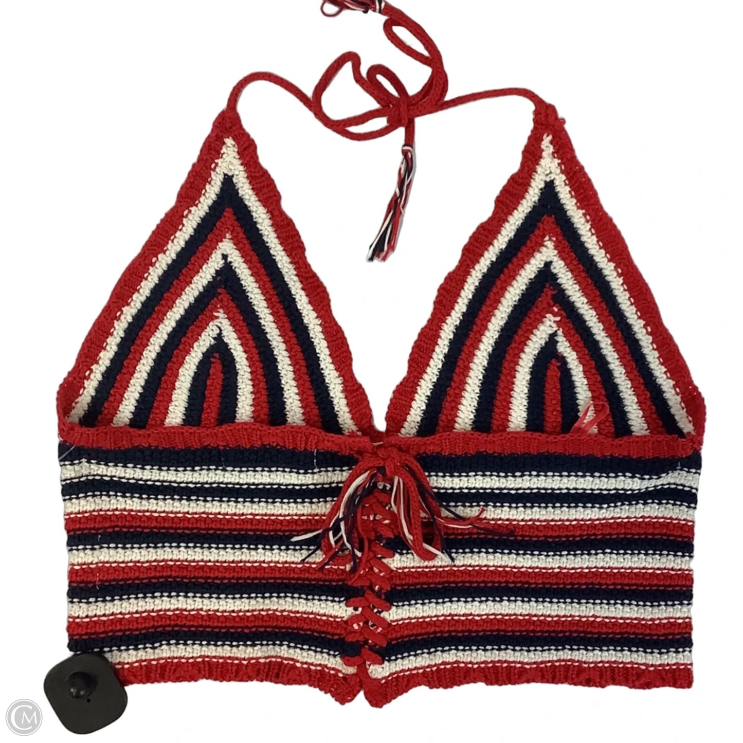 Top Sleeveless By Moon And Madison In Blue & Red & White, Size: Xl