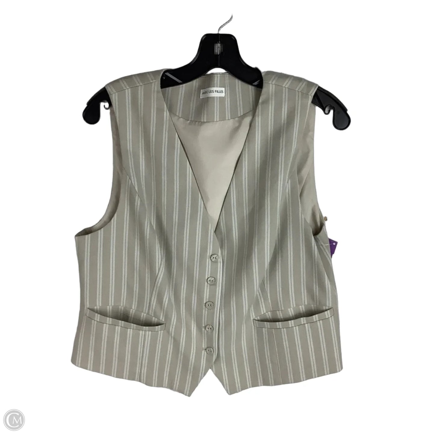 Vest Other By Avec Les Filles In Striped Pattern, Size: Est M
