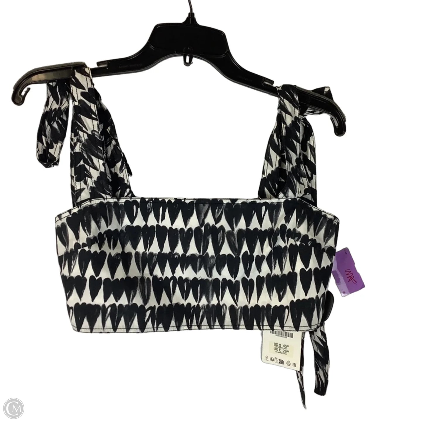 Top Sleeveless By Zara In Black, Size: S
