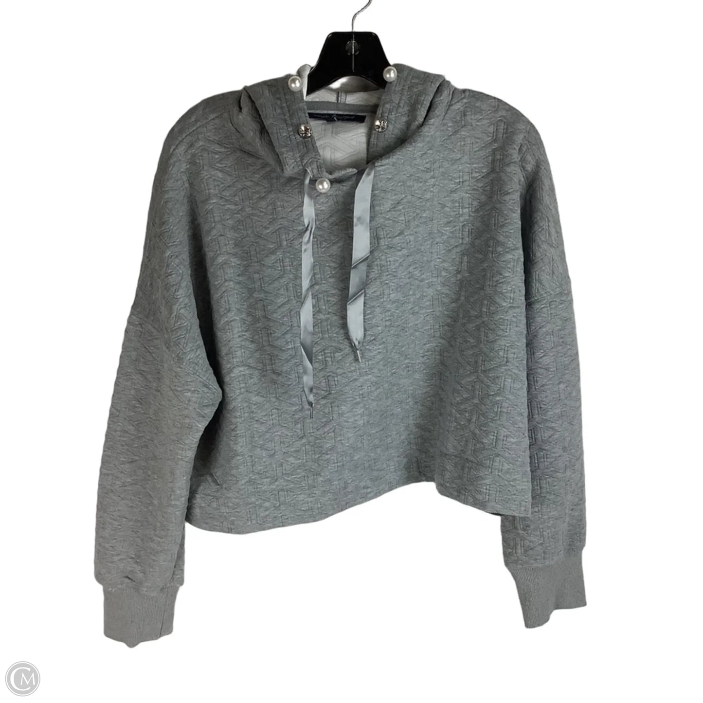 Sweatshirt Hoodie By Simply Southern In Grey, Size: M