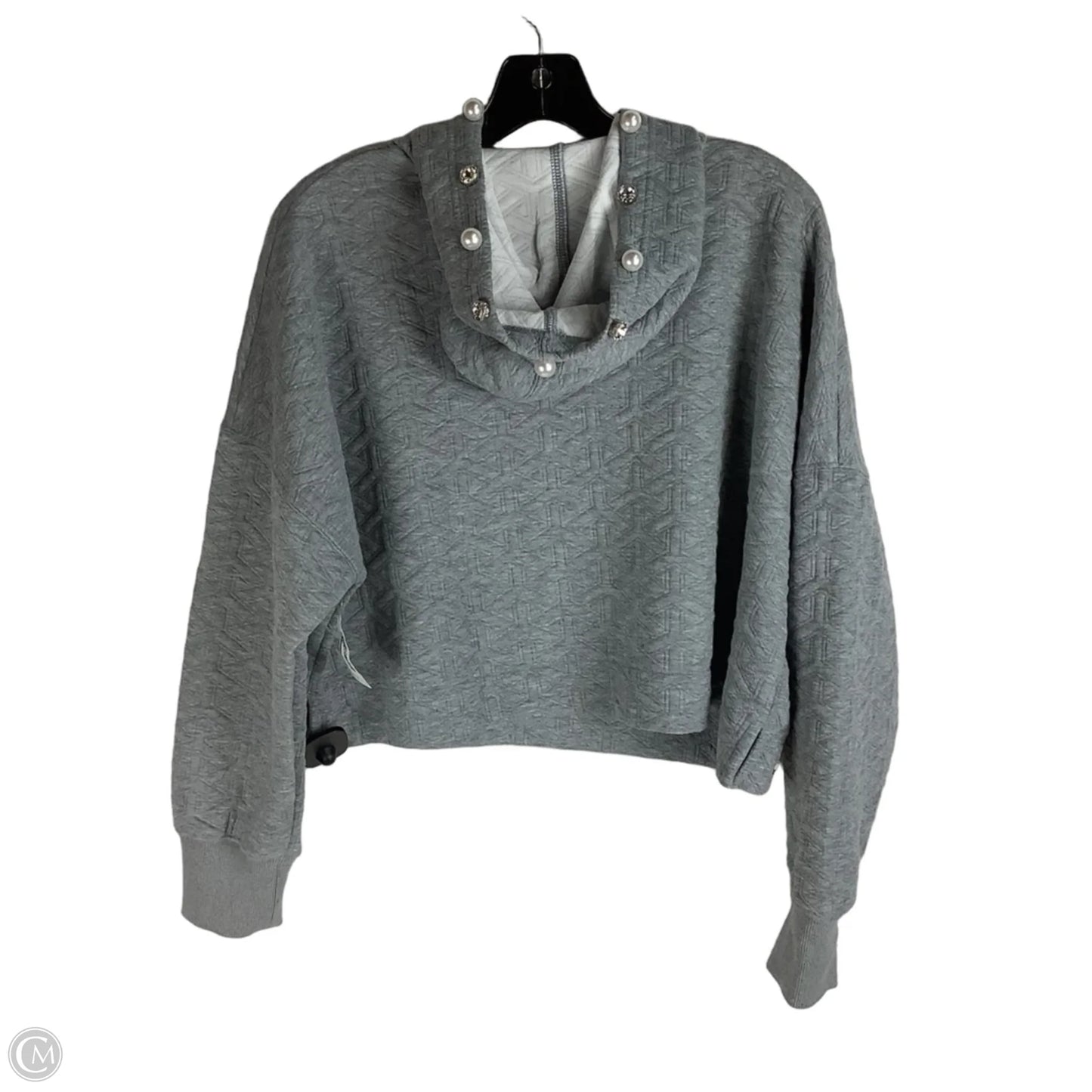 Sweatshirt Hoodie By Simply Southern In Grey, Size: M