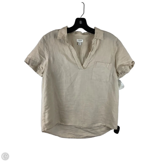 Top Short Sleeve By J. Crew In Cream, Size: Xs