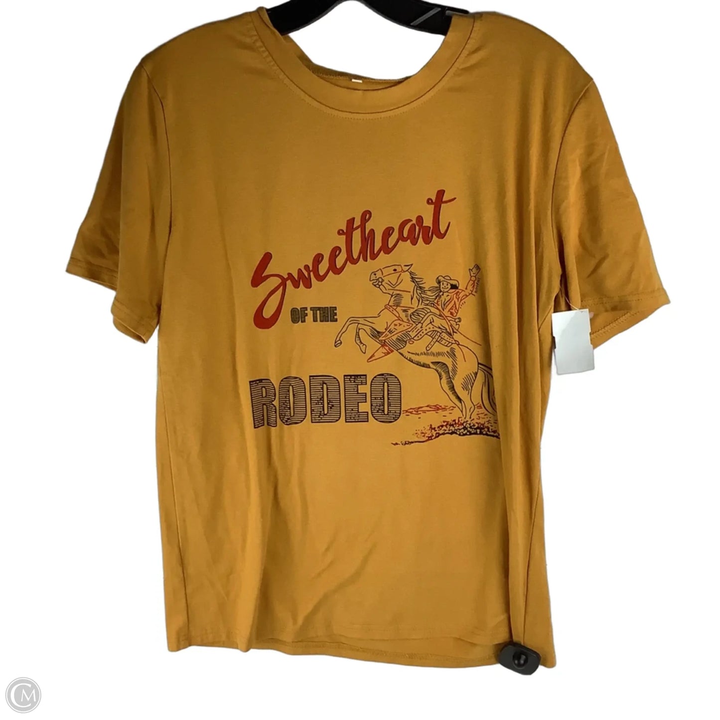Top Short Sleeve By Clothes Mentor In Yellow, Size: M