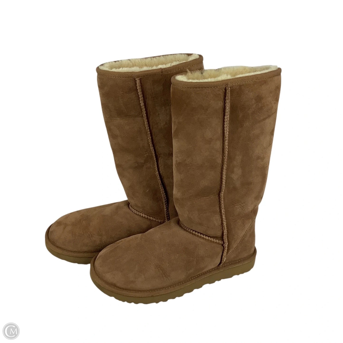 Boots Designer By Ugg In Brown, Size: 8