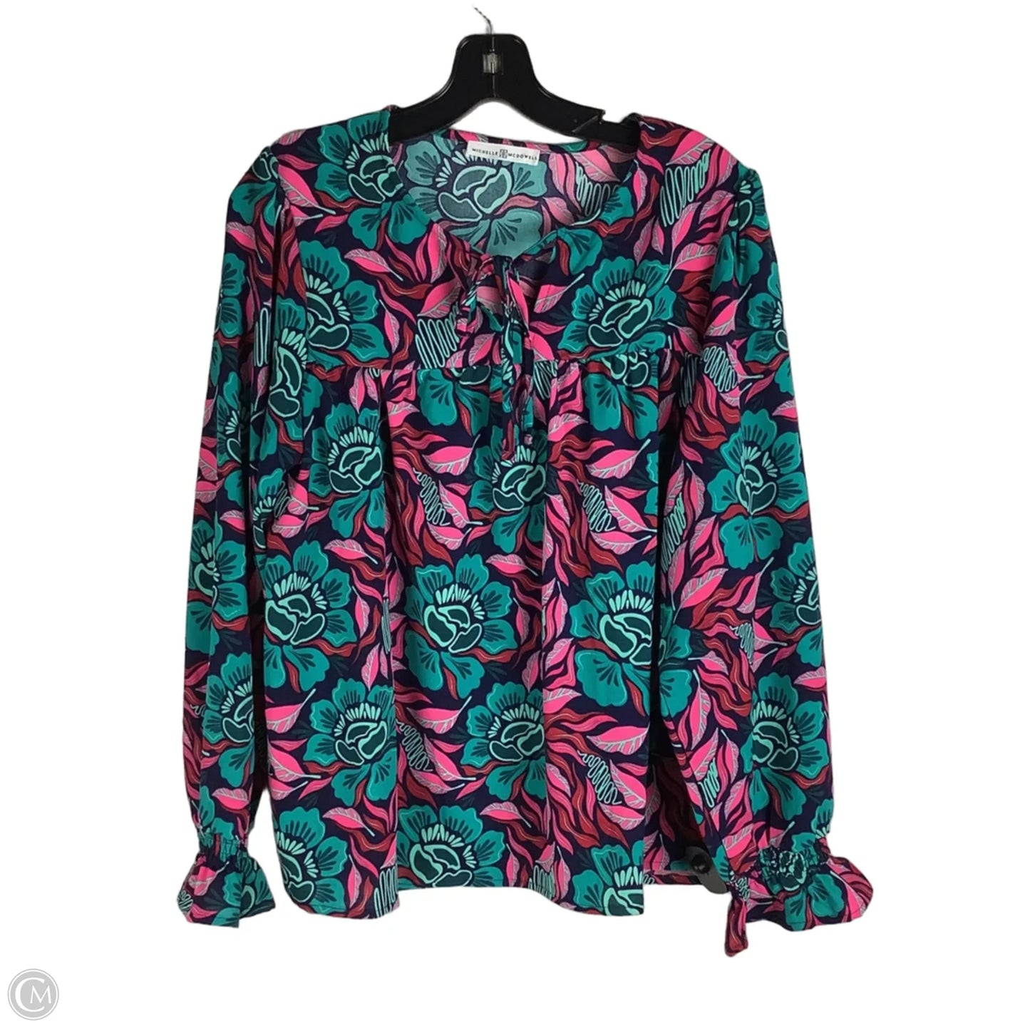 Top Long Sleeve By Michelle Mcdowell In Pink & Purple, Size: Estimated M